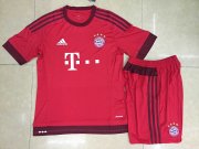Kids Bayern Munich Home Soccer Kit 2015-16 (Shirt+Shorts)