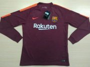 Barcelona Third Soccer Jersey Shirt 2017/18 LS Blue