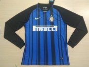 Inter Milan Home Soccer Jersey LS 2017/18