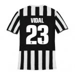 13-14 Juventus #23 Vidal Home Jersey Shirt