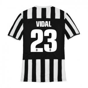 13-14 Juventus #23 Vidal Home Jersey Shirt