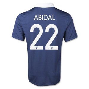 2014 France ABIDAL#22 Home Navy soccer Jersey Shirt