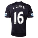 13-14 Chelsea #16 V.GINKEL Black Away Soccer Jersey Shirt