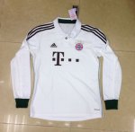 13-14 Bayern Munich Away White Long Sleeve Jersey Shirt