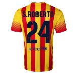 13-14 Barcelona #24 S.ROBERTO Away Soccer Jersey Shirt