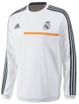 13-14 Real Madrid White Long Sleeve Crew Sweatshirt