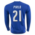 Italy Home Soccer Jersey 2016 PIRLO #21 LS