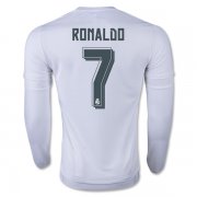 Real Madrid LS Home Soccer Jersey2015-16 RONALDO #7