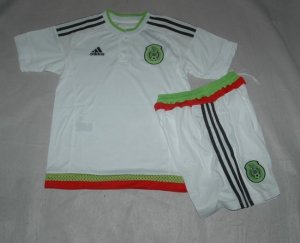 Kids Mexico Away Soccer Kit 2015 (Shorts+Shirt)