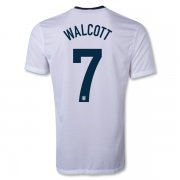 2013 England #7 WALCOTT Home White Jersey Shirt