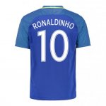 Brazil Away Soccer Jersey 2016 Ronaldinho 10