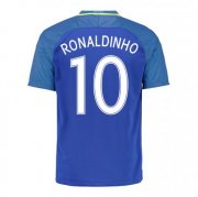 Brazil Away Soccer Jersey 2016 Ronaldinho 10