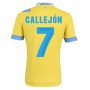 13-14 Napoli #7 Callejon Away Yellow Jersey Shirt