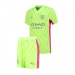 Manchester City Children/Kids Goalkeeper Green Pink Soccer Kit 2023/24