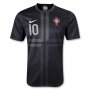 2013 Portugal #10 QUARESMA Away Black Jersey Shirt