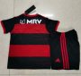 Children Flamengo Home Soccer Suits 2020/21 Shirt and Black Shorts