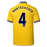 13-14 Arsenal #4 Mertesacker Away Yellow Jersey Shirt