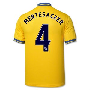 13-14 Arsenal #4 Mertesacker Away Yellow Jersey Shirt
