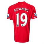 13-14 Liverpool #19 DOWNING Home Red Soccer Shirt