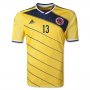2014 Colombia #13 GUARIN Home Yellow Jersey Shirt