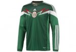 2014 FIFA World Cup Mexico Home Long Sleeve Soccer Jersey