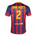 13-14 Barcelona #2 Dani Alves Home Soccer Jersey Shirt