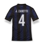 13-14 Inter Milan #4 J.Zanetti Home Soccer Jersey Shirt