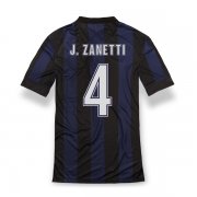 13-14 Inter Milan #4 J.Zanetti Home Soccer Jersey Shirt