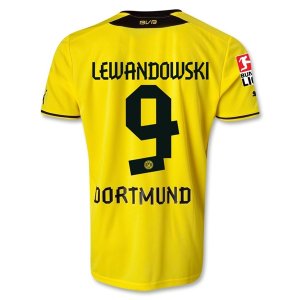 13-14 Borussia Dortmund #9 LEWANDOWSKI Home Jersey Shirt [1402231618]