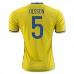 Sweden Home Soccer Jersey 2016 Olsson 5