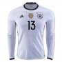 Germany Home Soccer Jersey 2016 MULLER #13 LS
