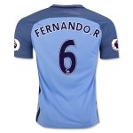 Manchester City Home Soccer Jersey 16/17 6 FERNANDO