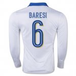 Italy Away Soccer Jersey 2016 6 Baresi LS