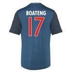 13-14 Bayern Munich #17 Boateng Away Black&Blue Jersey Shirt