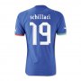 13-14 Italy #19 Schillachi Home Blue Soccer Jersey Shirt