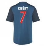 13-14 Bayern Munich #7 Ribery Away Black&Blue Jersey Shirt