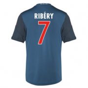 13-14 Bayern Munich #7 Ribery Away Black&Blue Jersey Shirt