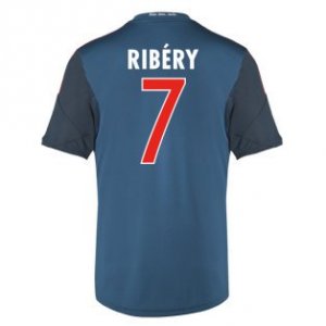 13-14 Bayern Munich #7 Ribery Away Black&Blue Jersey Shirt