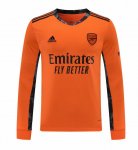 Long Sleeve Arsenal Goalkeeper Orange Soccer Jerseys 2020/21