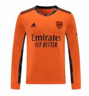 Long Sleeve Arsenal Goalkeeper Orange Soccer Jerseys 2020/21