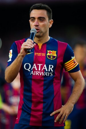 Barcelona Home Soccer Jersey 2014-2015 with GRACIES XAVI 1