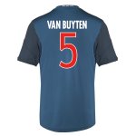13-14 Bayern Munich #5 Van Buyten Away Black&Blue Jersey Shirt