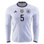 Germany Home Soccer Jersey 2016 HUMMELS #5 LS