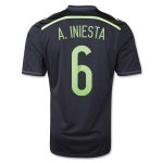 14-15 SPAIN A.INIESTA #6 AWAY SOCCER JERSEY