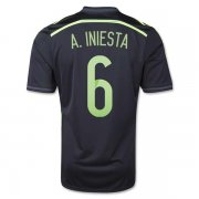 14-15 SPAIN A.INIESTA #6 AWAY SOCCER JERSEY