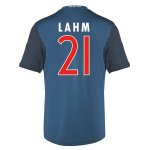 13-14 Bayern Munich #21 Lahm Away Black&Blue Jersey Shirt