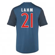 13-14 Bayern Munich #21 Lahm Away Black&Blue Jersey Shirt