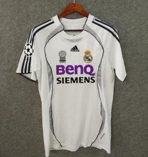 Retro Real Madrid Home White Soccer Jerseys 2006/07