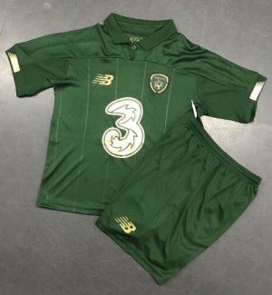 Children Ireland Home Soccer Suits 2020 EURO Shirt and Shorts