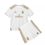 19-20 Real Madrid Home White Children's Jerseys Kit(Shirt+Short)